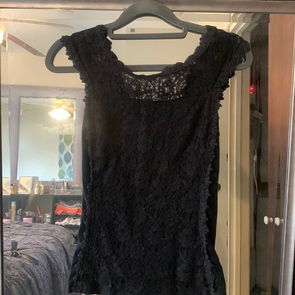 Express top woman’s size XS black lace - Picture 1 of 6